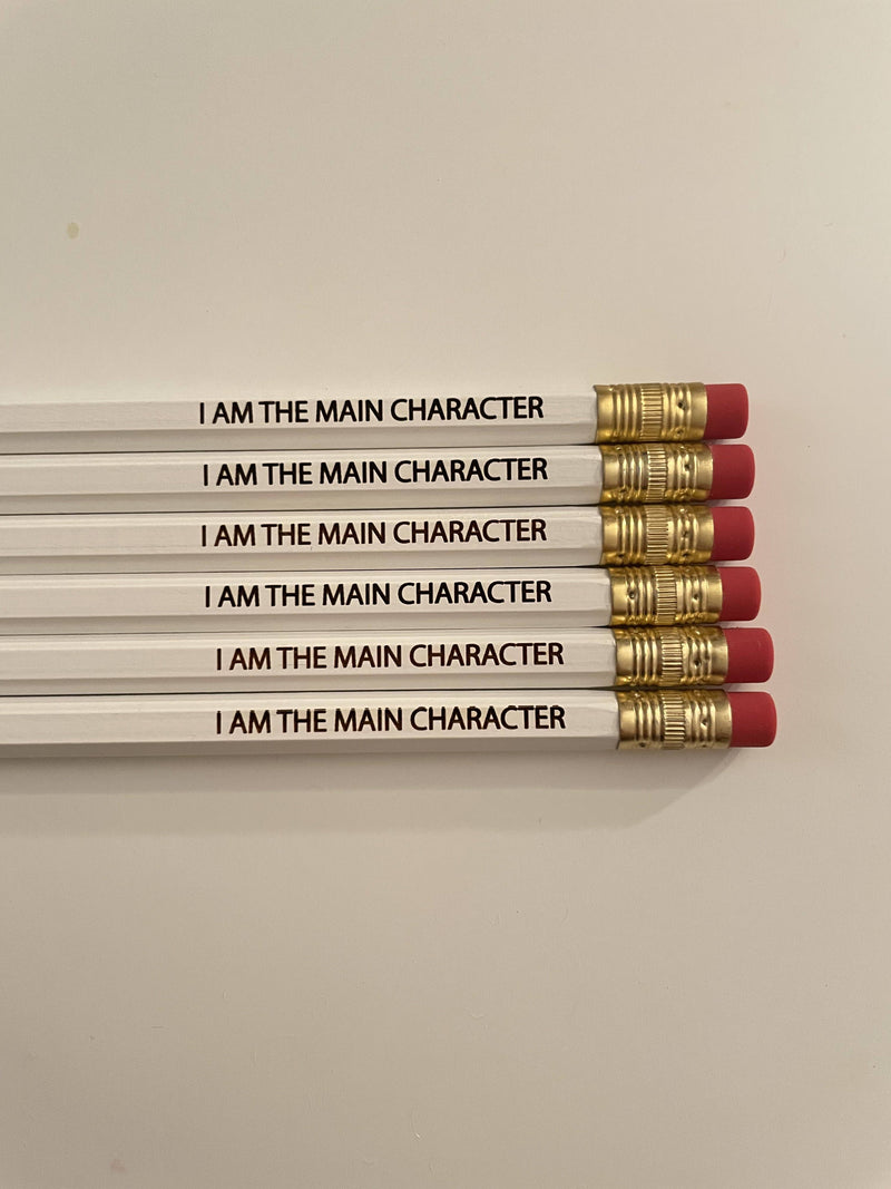 I AM THE MAIN CHARACTER White Pencils: Five-Pack