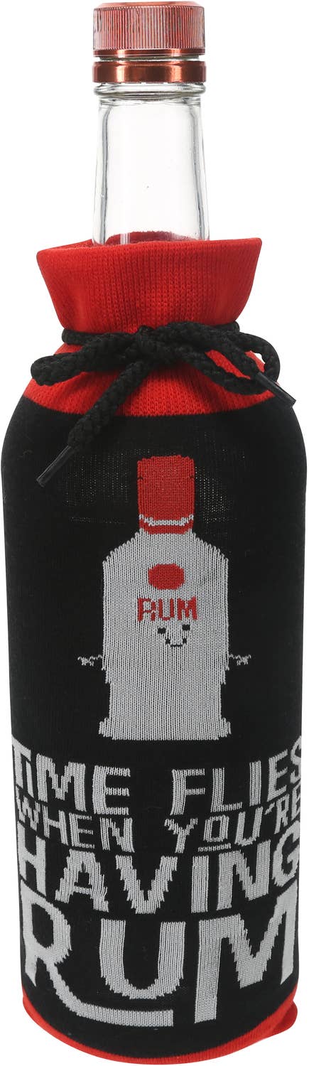 Having Rum - Knitted Bottle Sock