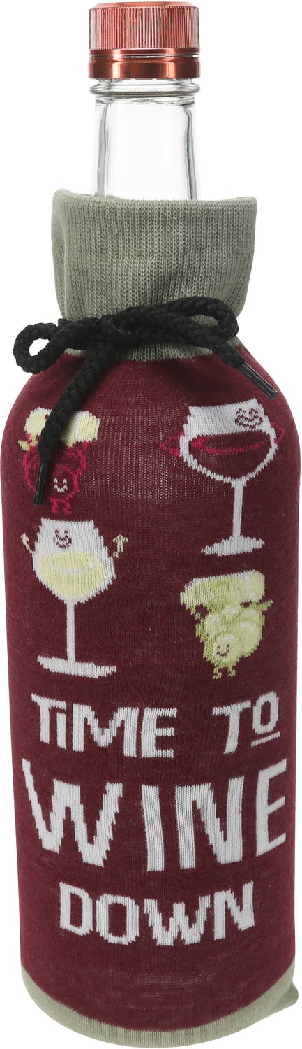 Wine Down - Knitted Bottle Sock