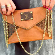 Re-purposed LV Genuine Leather Cross Body CLASSIC EXOTIC